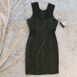 BNWT Black faux leather dress